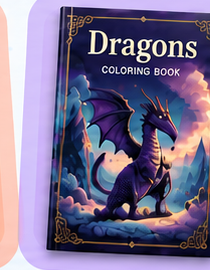 Dragon fantasy coloring book example