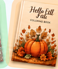 Autumn coloring book example