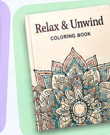 Relaxing mandala coloring book example