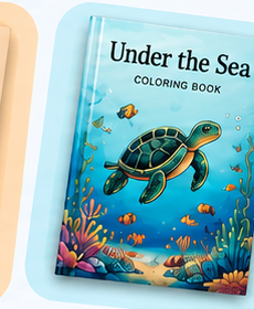Under the sea coloring book example